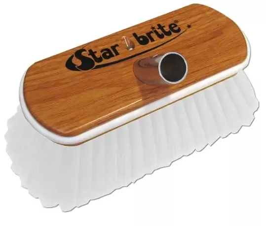 040172 -Star brite Synthetic Wood Brush - Stiff - White , 8"