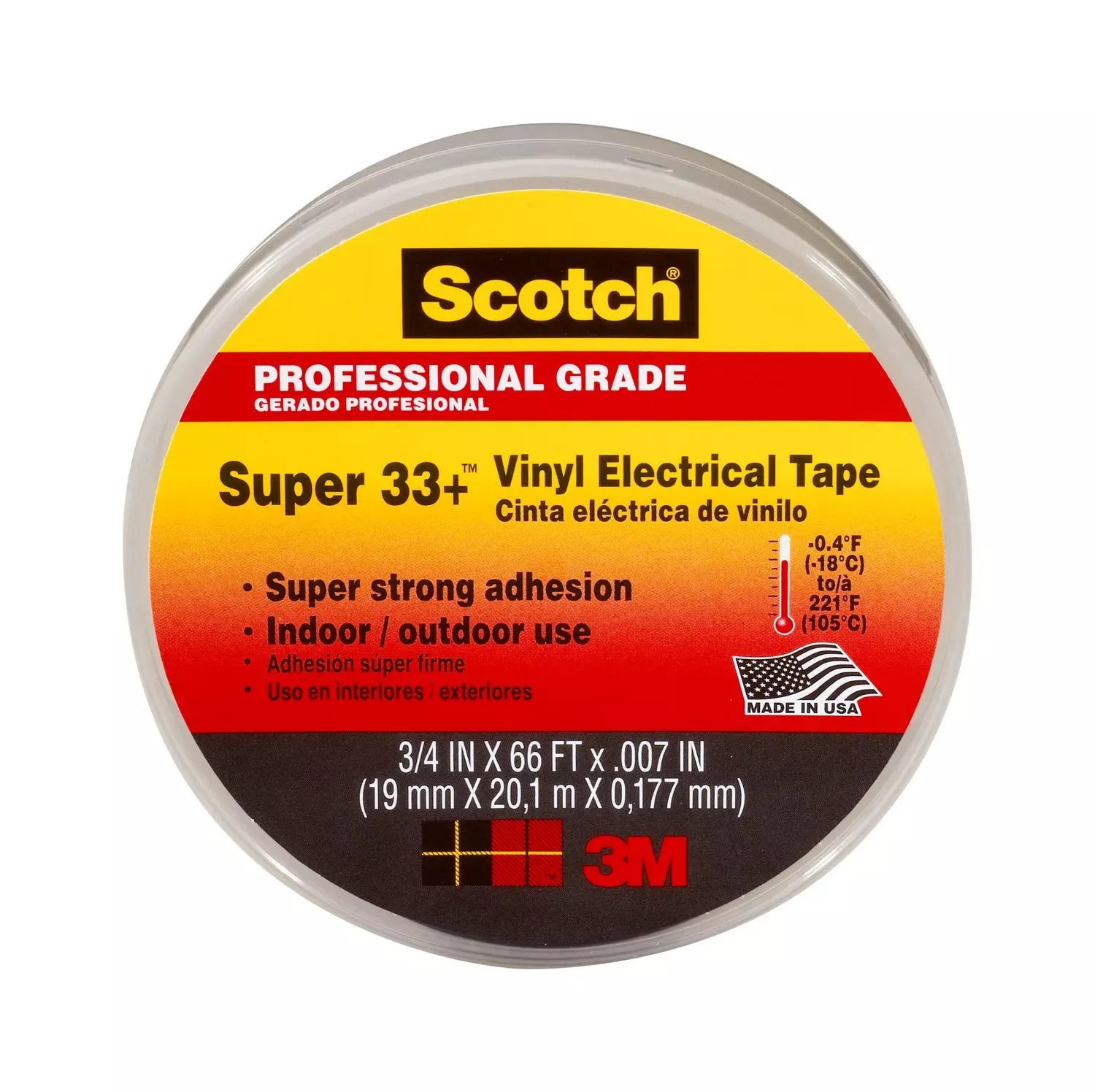 06132 -3/4" x 66' 3M Electrical Tape 7 Mil 100 Rls/Case
