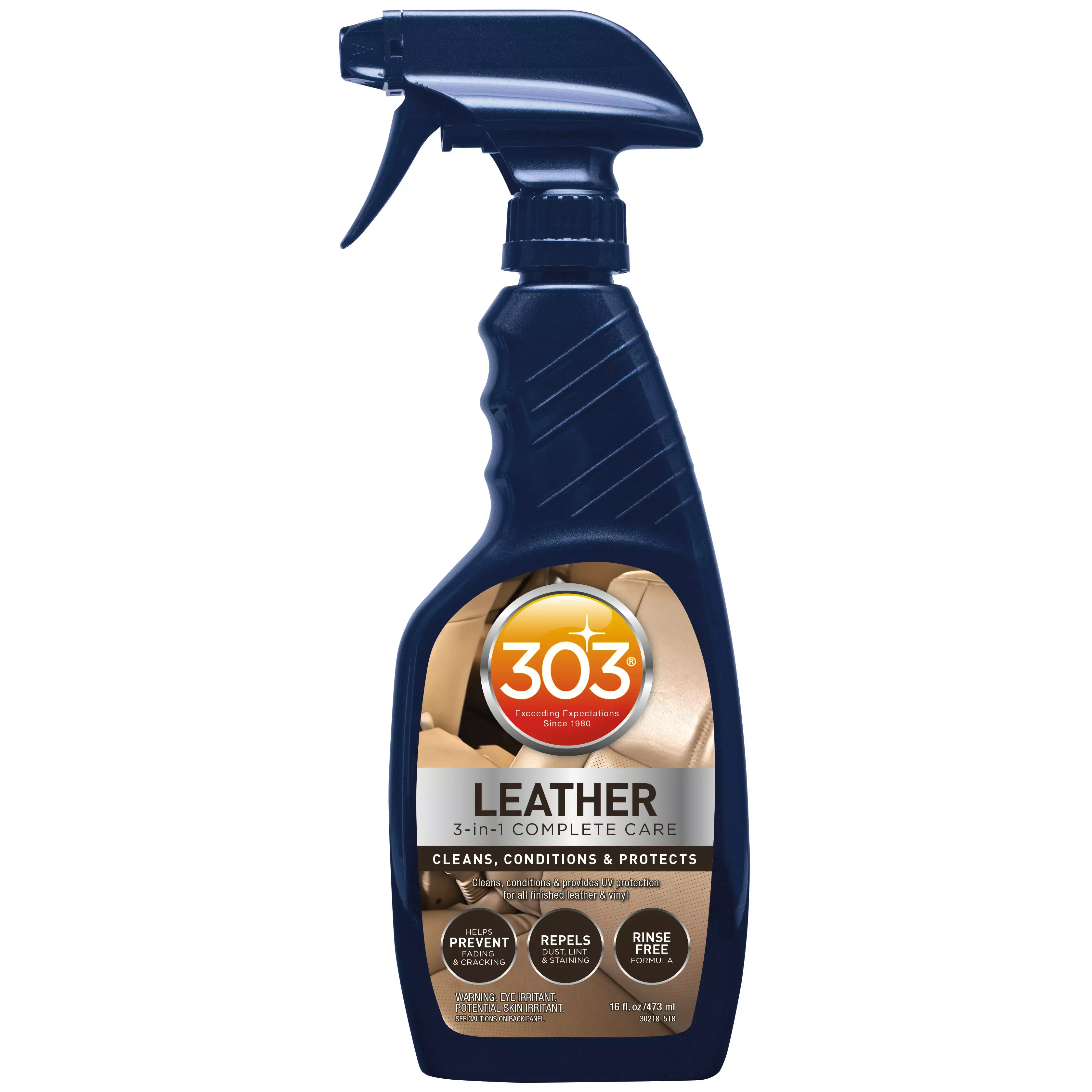 303 Leather 3-In-1 Complete Care - Cleans, Conditions, And Protects - HelpsFading And Cracking - Rinse Free Formula - Repels Dust, Lint, And Staining, 16 fl. oz. (30218CSR)