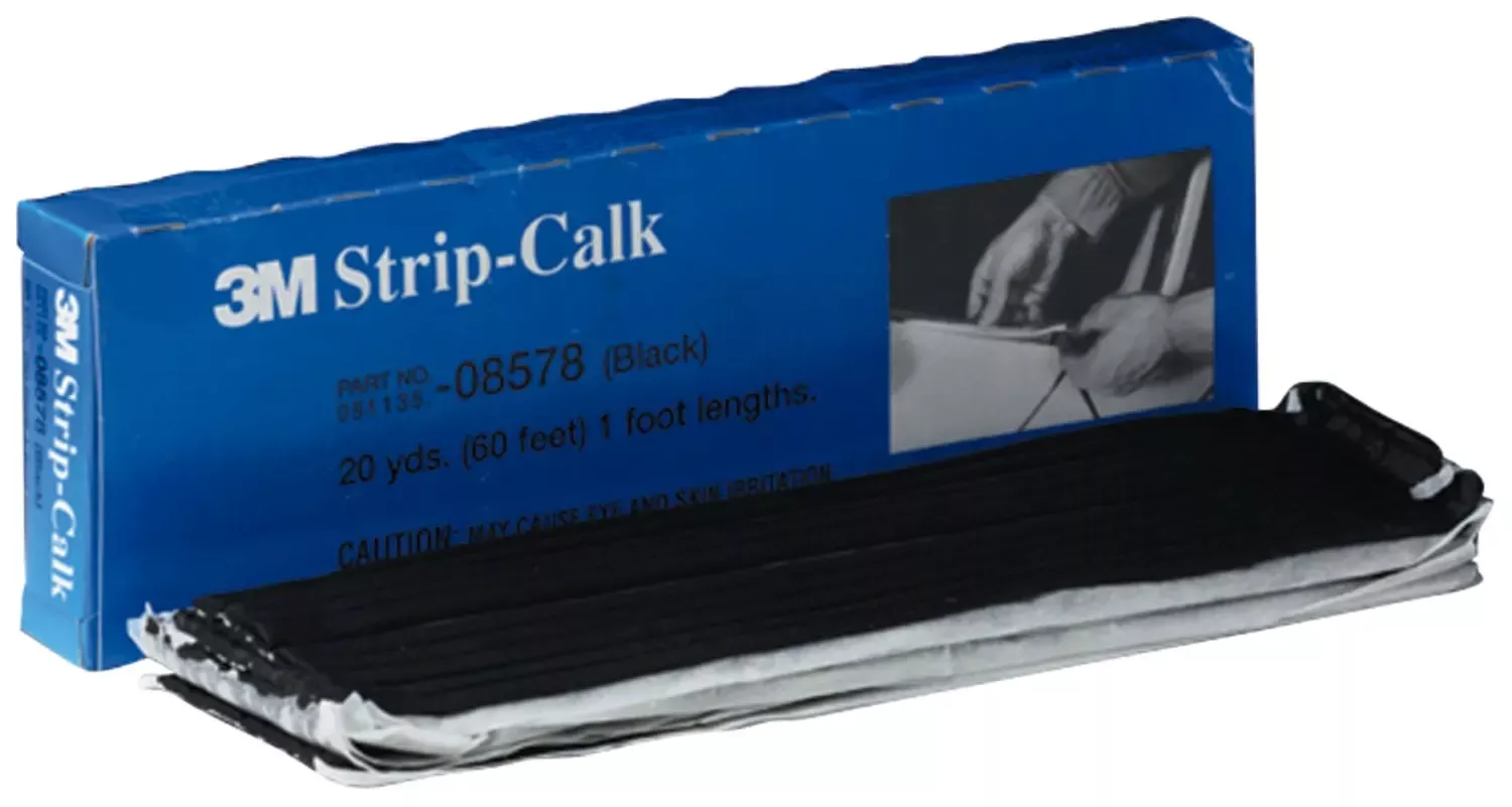 3M Strip Calk, 08578, Black, 1 ft Strips, 60 per carton