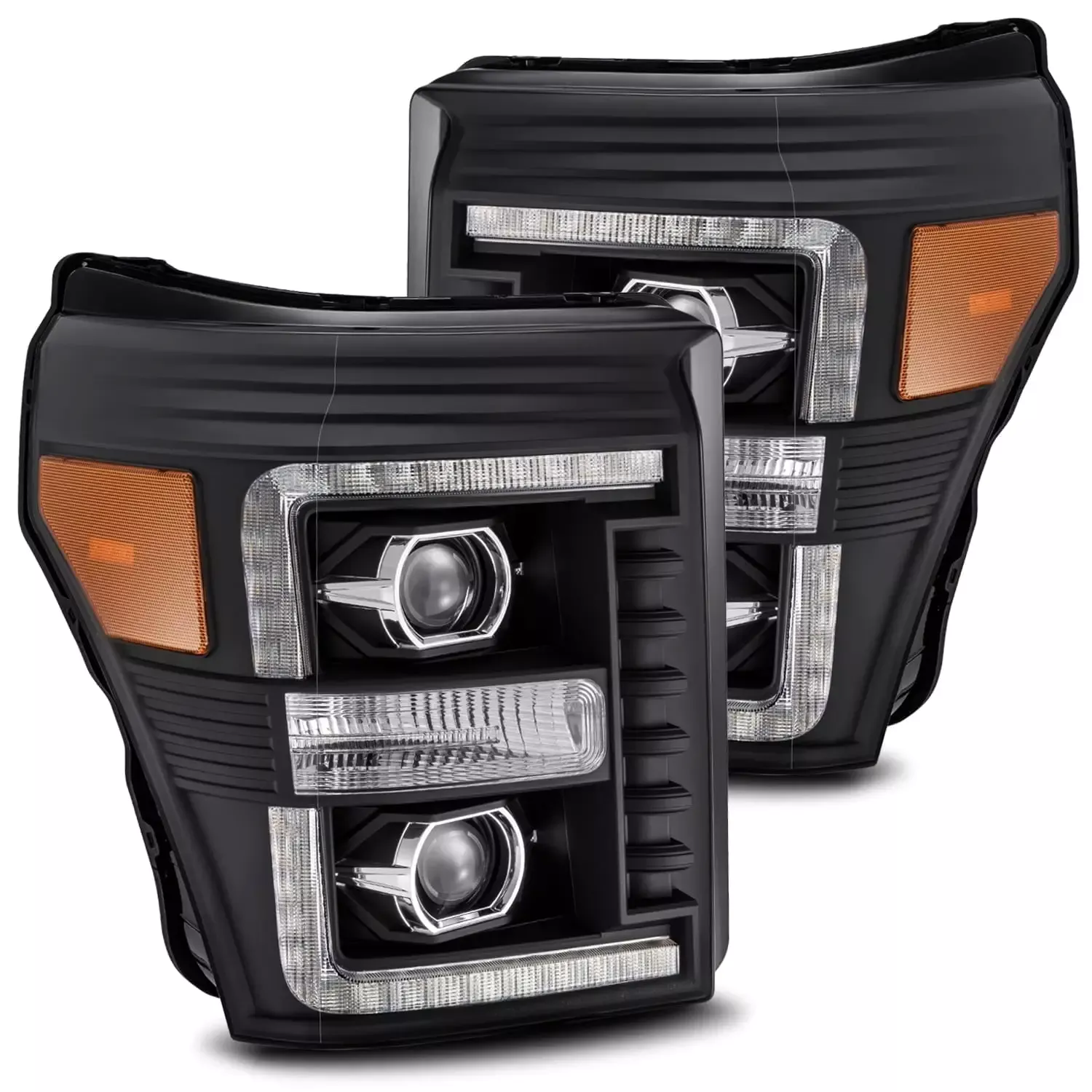 880146 -AlphaRex-LED Projector Headlights Plank Style Design Black