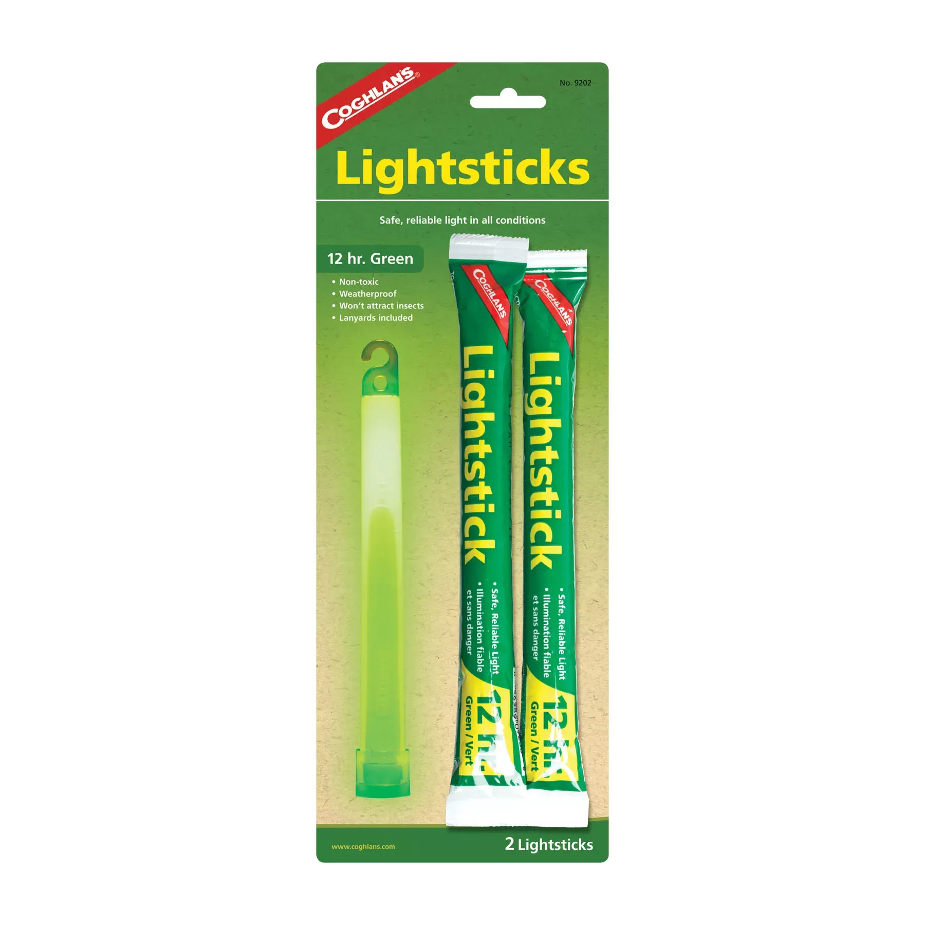 9202 -Coghlan's Lightsticks, Green, 2-Pack