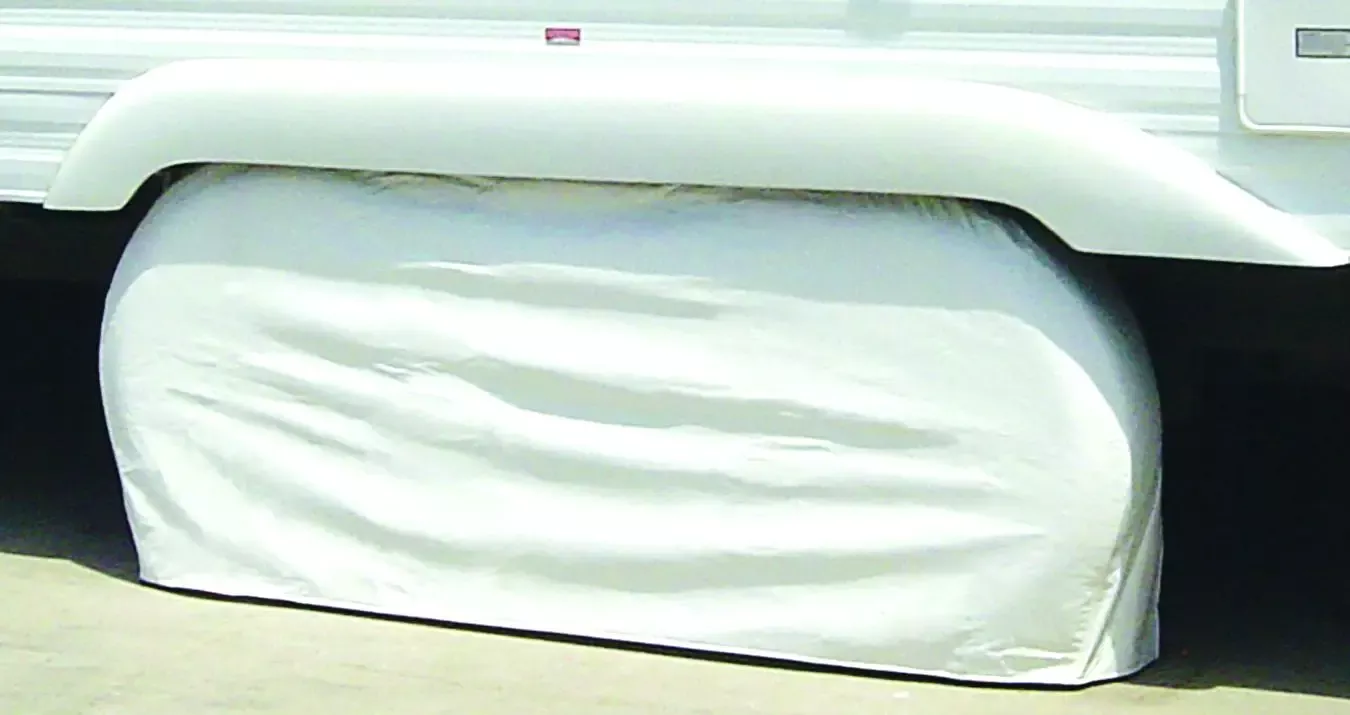 ADCO 3923 White Double Axle Tyre Gard Wheel Cover