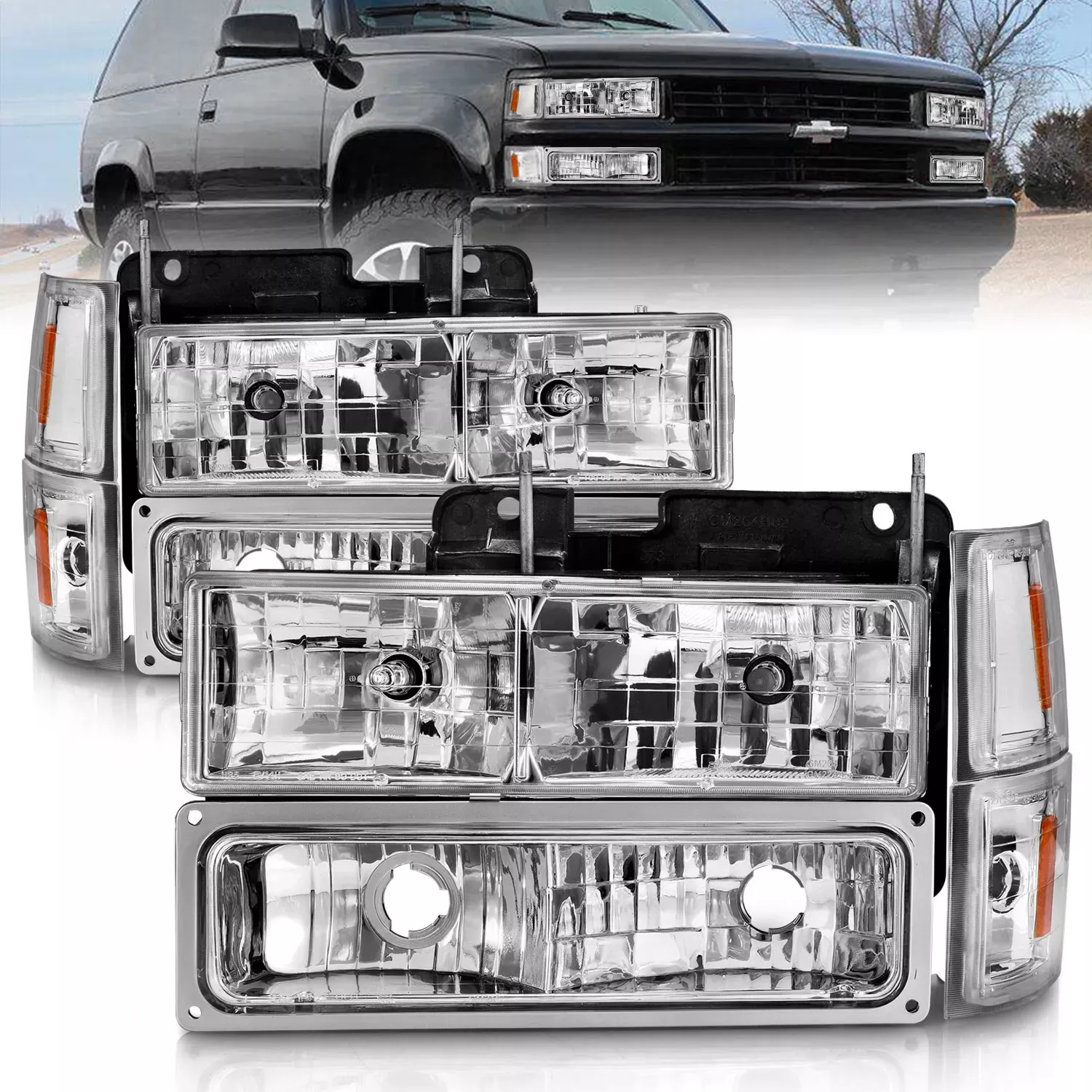 Anzo USA 111506 Crystal Headlight Set