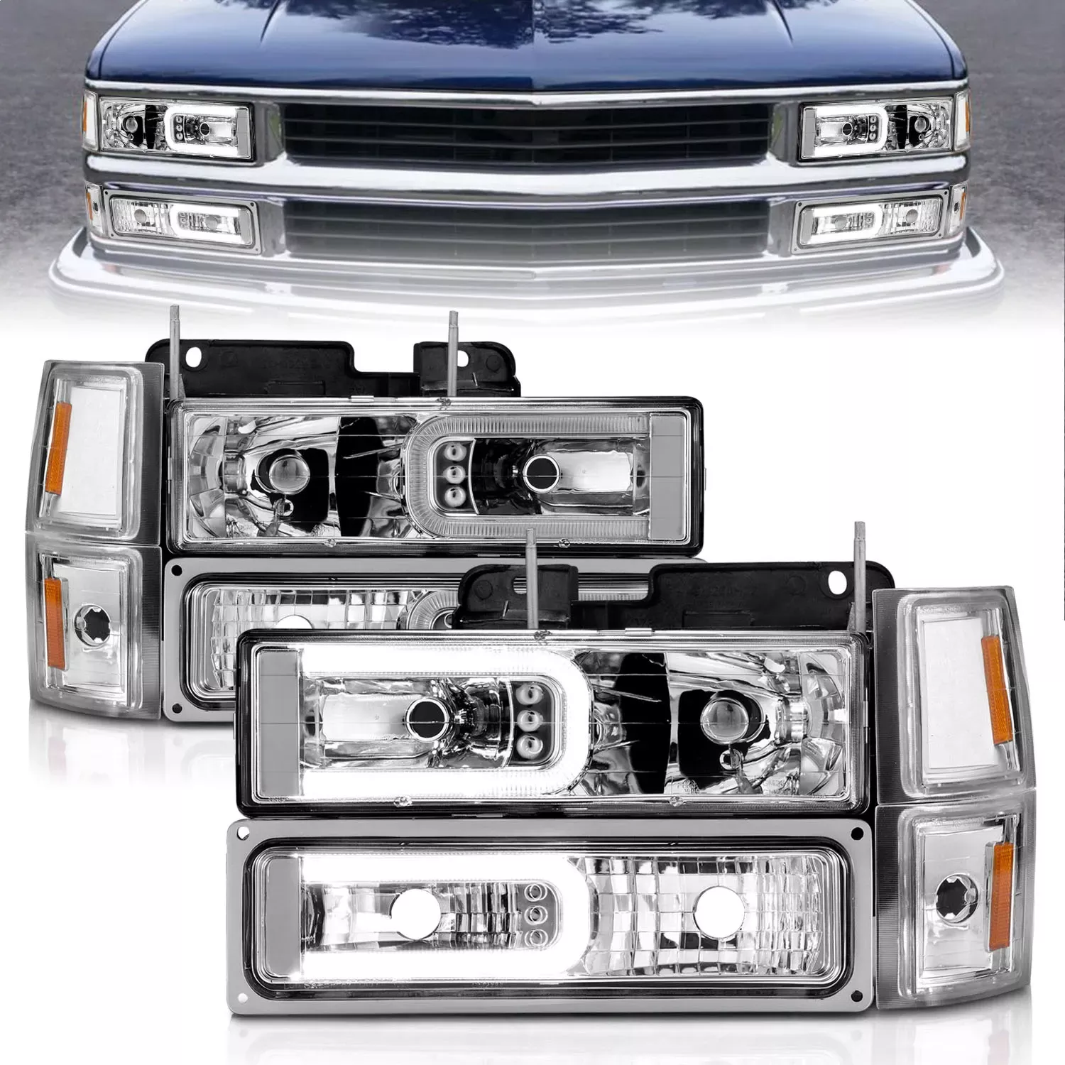 Anzo USA 111529 Crystal Headlight Set