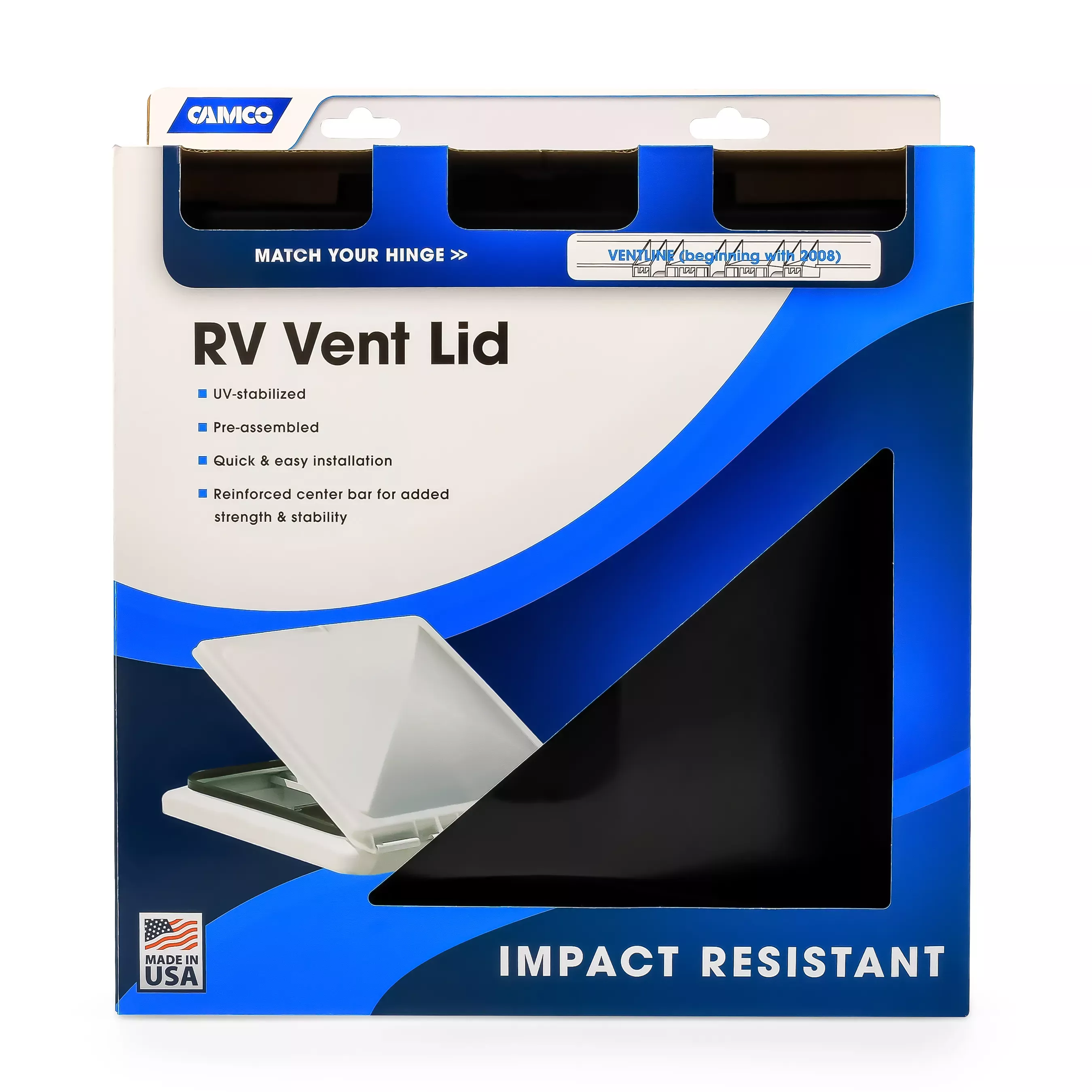 Camco - 40176 -VENT LIDVENTLINE '08 UPBLACK