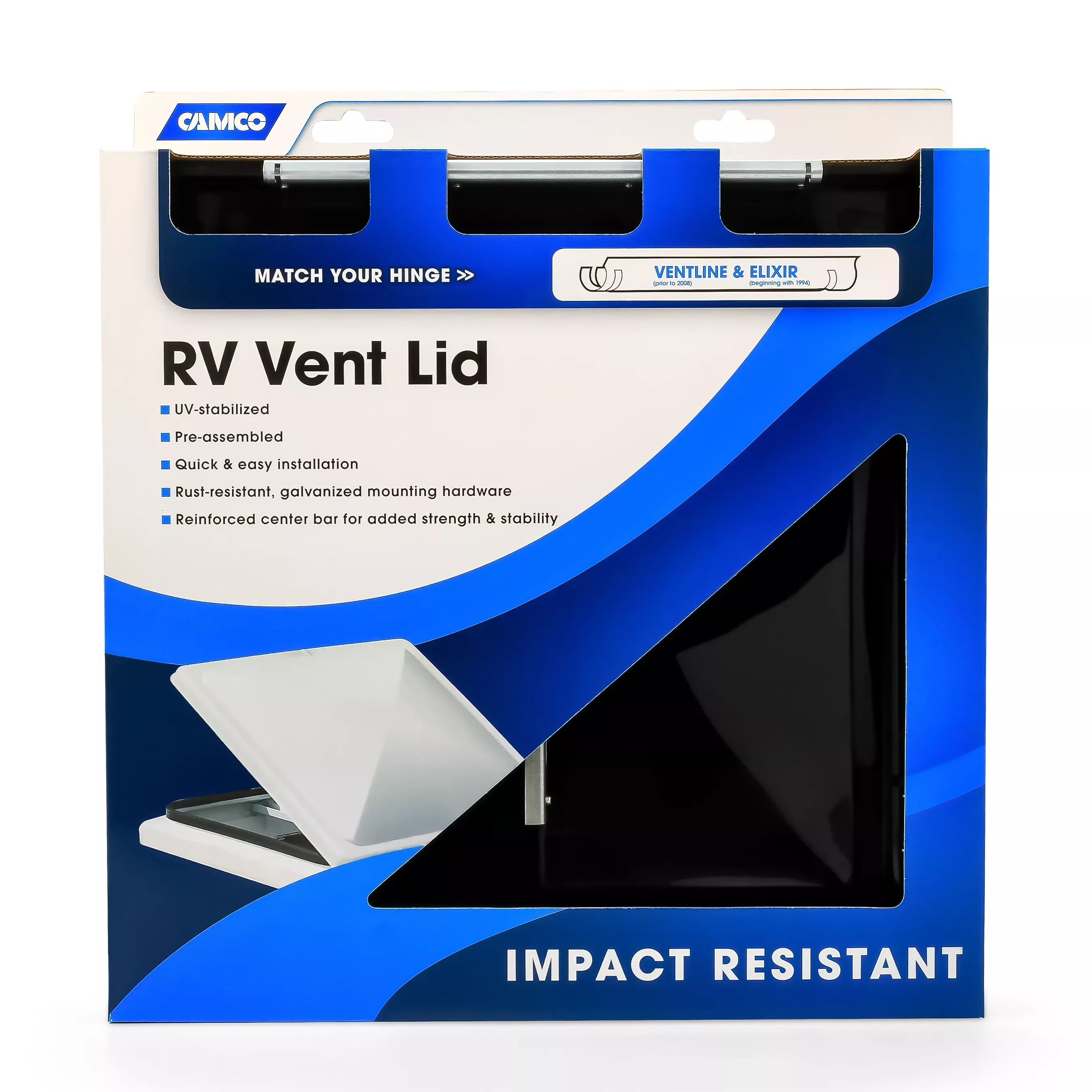 Camco 40177 Replacement Vent Lid (Ventline (pre 2008) & Elixir (Since 1994) Black Polypropylene)