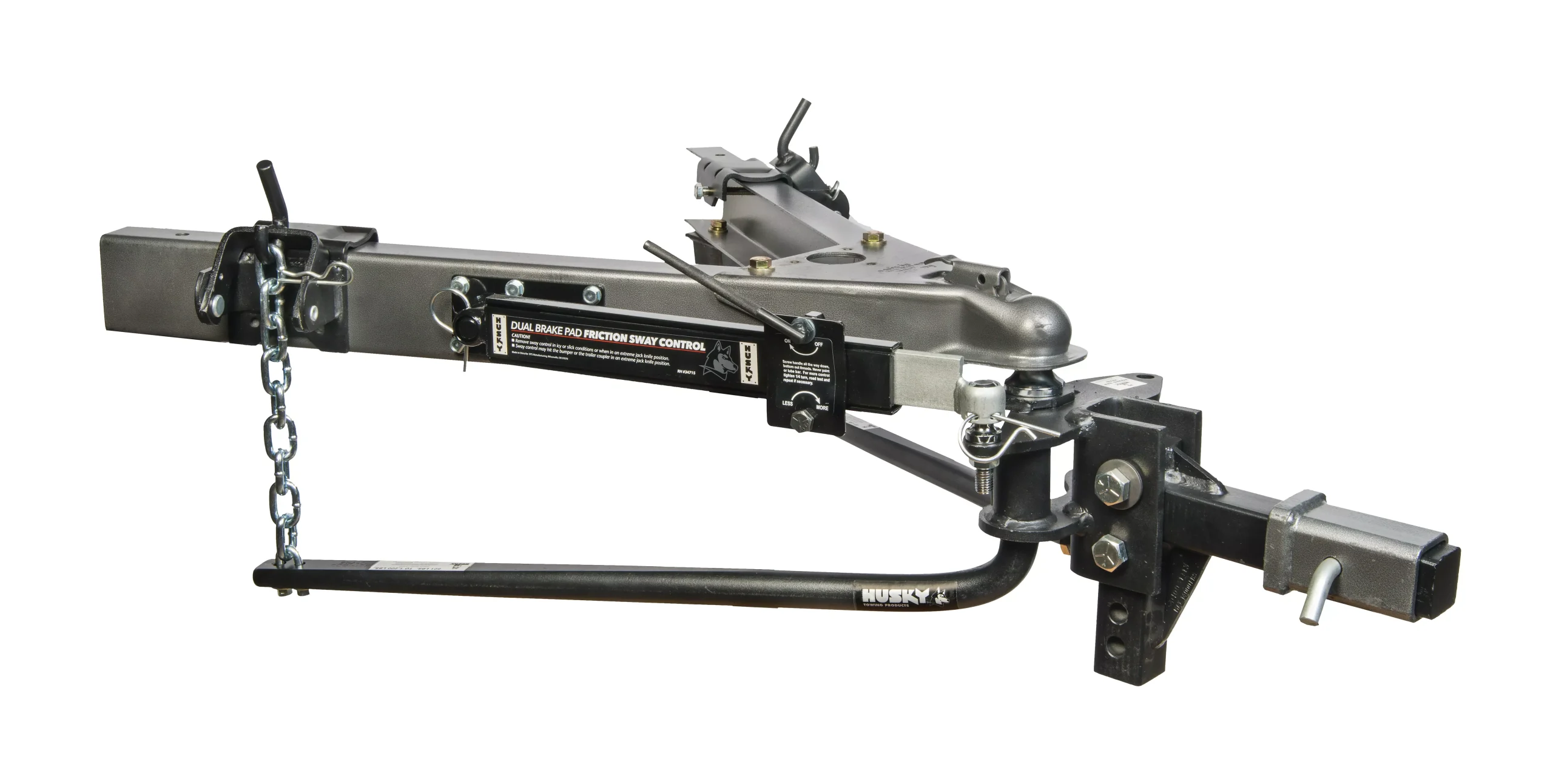 Husky 30849 Round Bar Weight Distribution Hitch with Sway Control