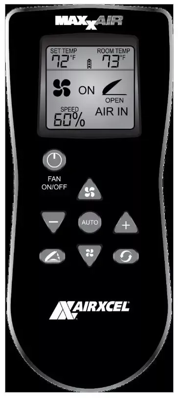 Maxx Air - 00A01150K -HAND HELD REMOTE BLACK EXHAUST ONLY