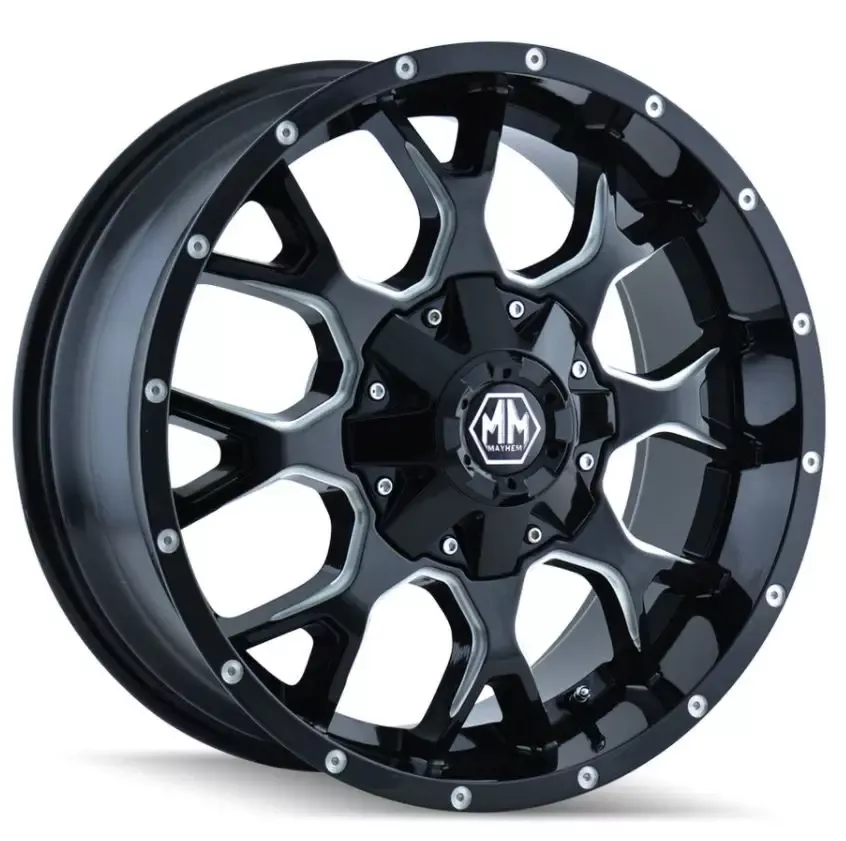 Mayhem - 8015-2152M -WARRIOR (8015) BLK/MILLED SPOKES 20