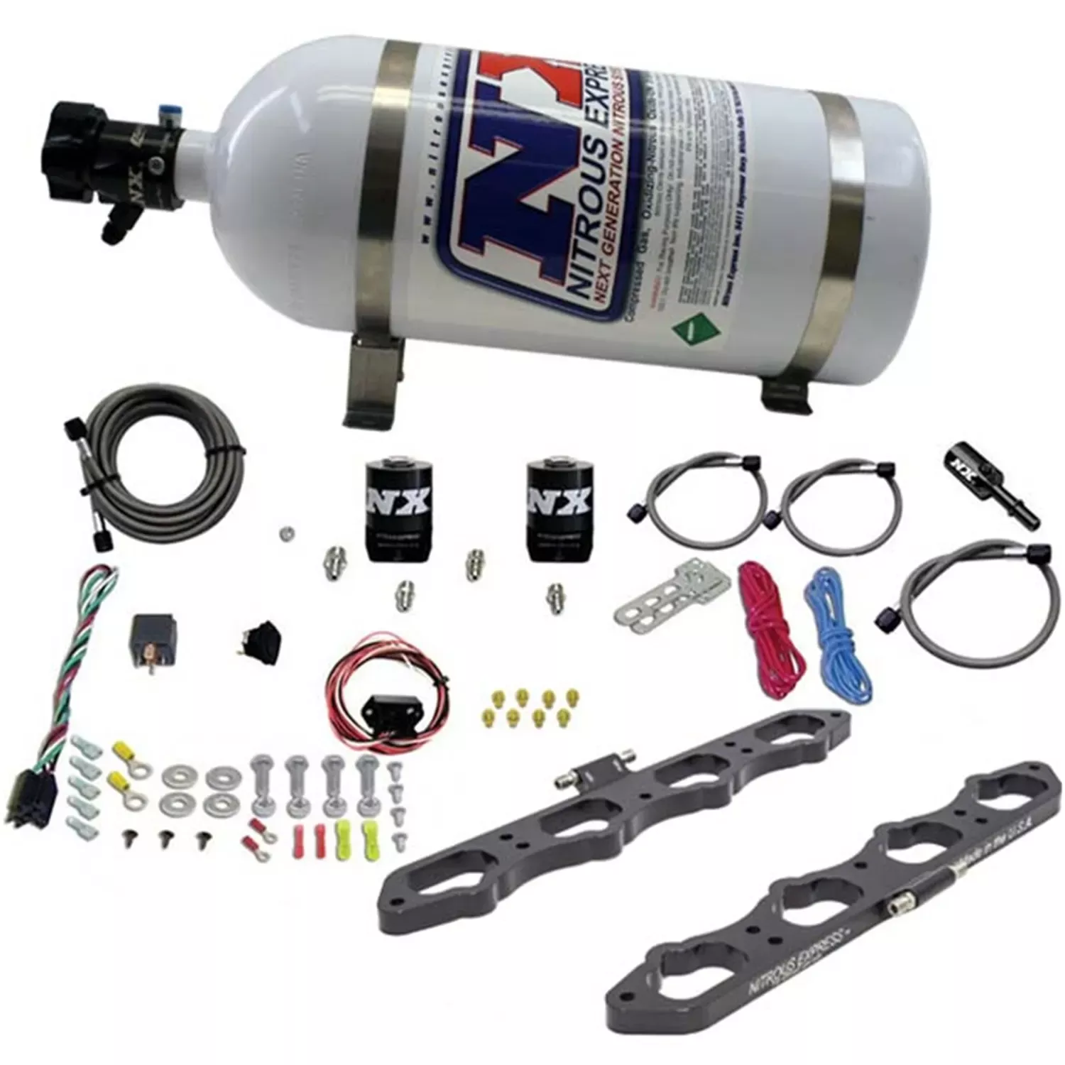 Nitrous Express 20956-10 Nitrous Plate System Fits 11-21 Compatible with/Replacement for 6770 Mustang