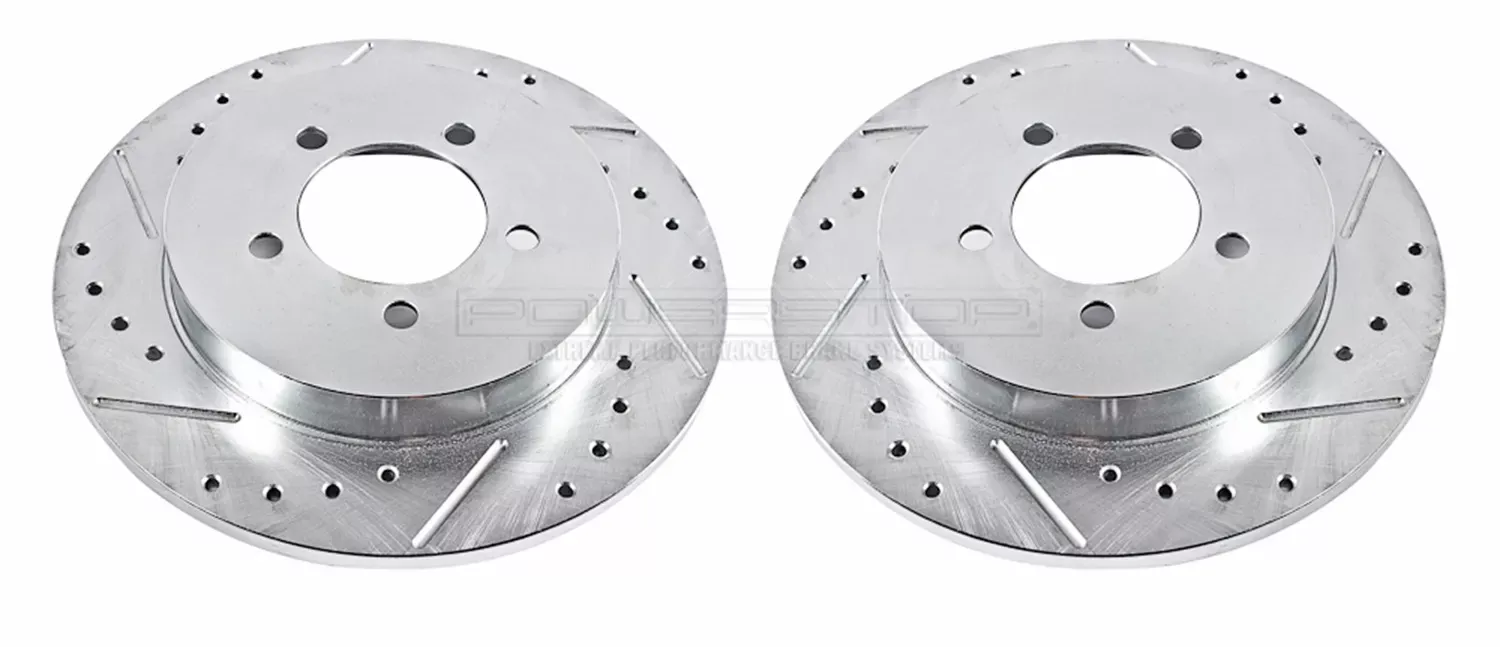 PowerStop -Power Stop AR8587XPR Rear Evolution Drilled & Slotted Rotor Pair