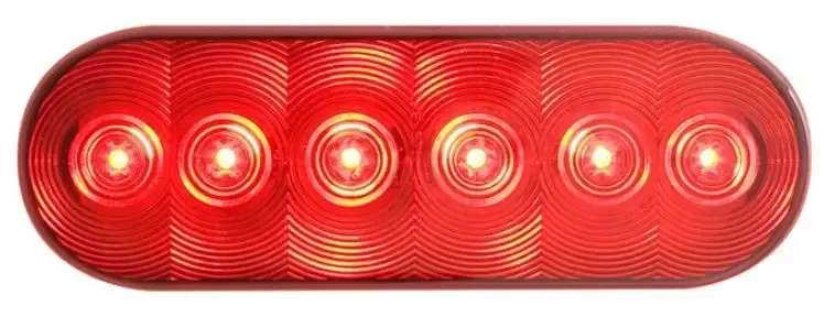 STL12RBP -Optronics 6-Diode Fleet Count 6" Oval Recessed LED Stop, Tail & Turn Trailer Light, Red