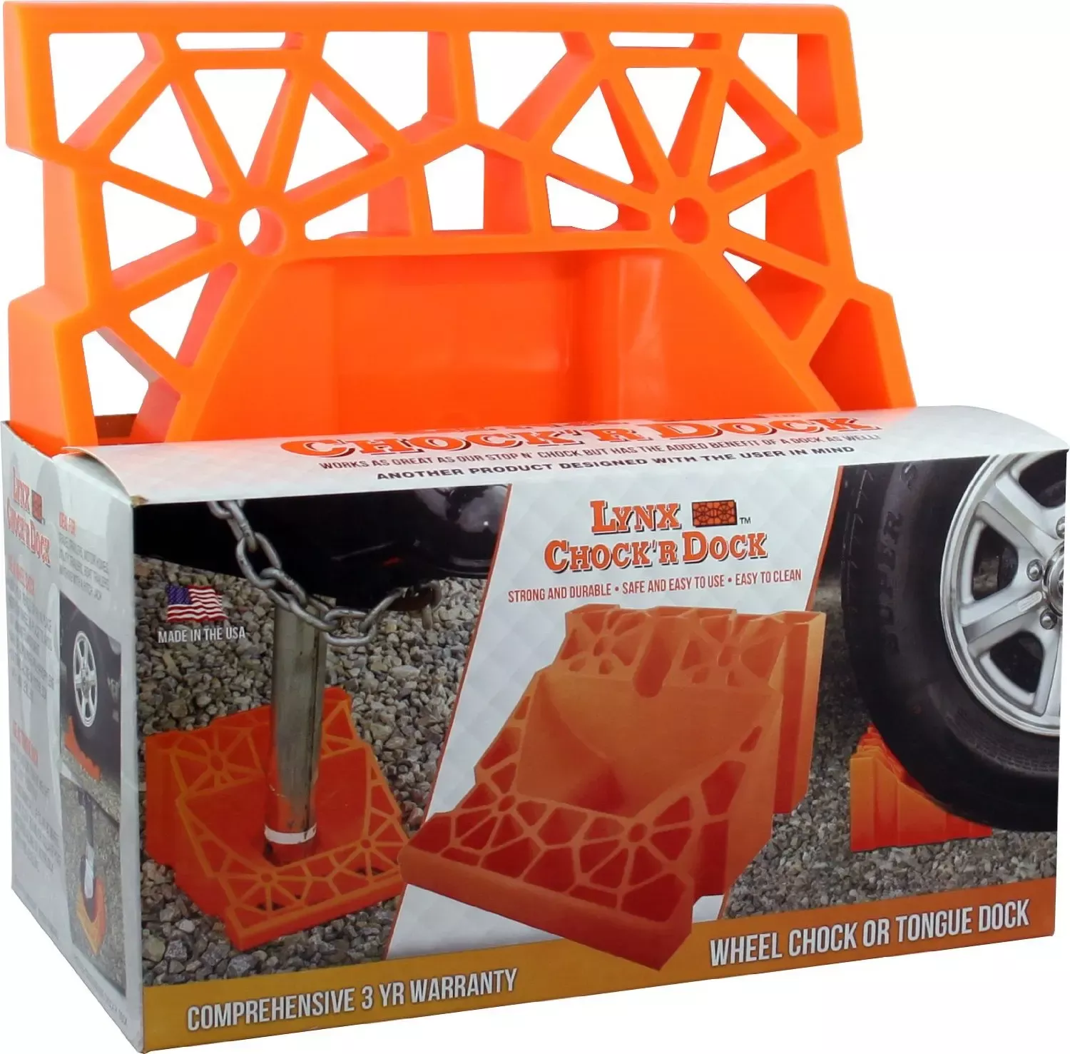 Tri-Lynx 00030 Chock 'R Dock,Orange