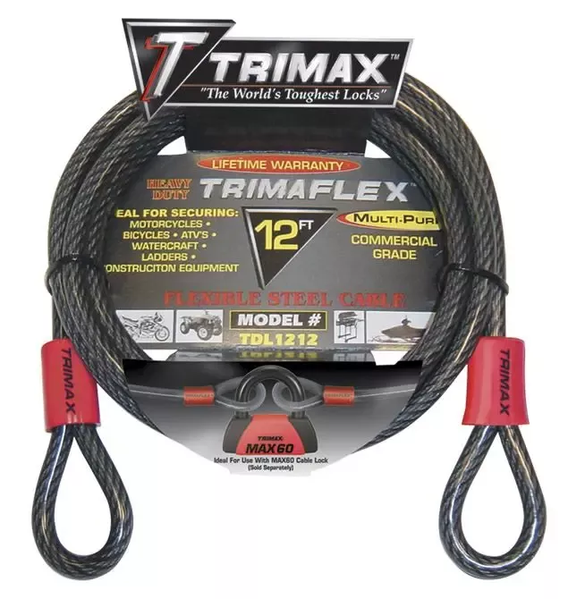 Trimax TDL1212 Trimaflex Dual Loop Multi-Use Cable (12 ft Long x 12mm)