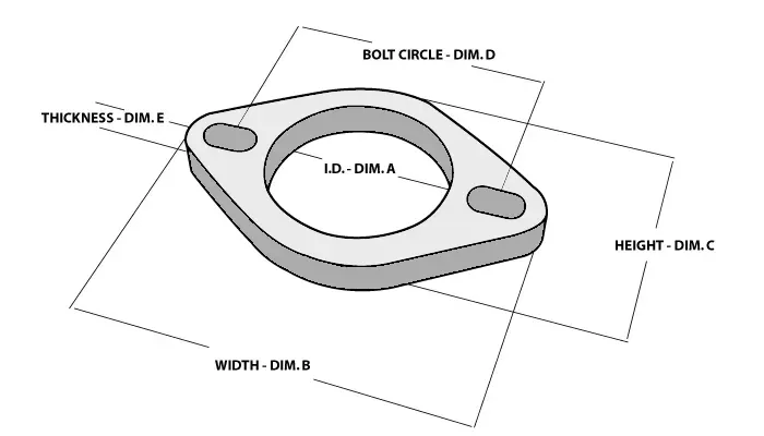 Vibrant Performance 1472 2-Bolt Stainless Steel Flange