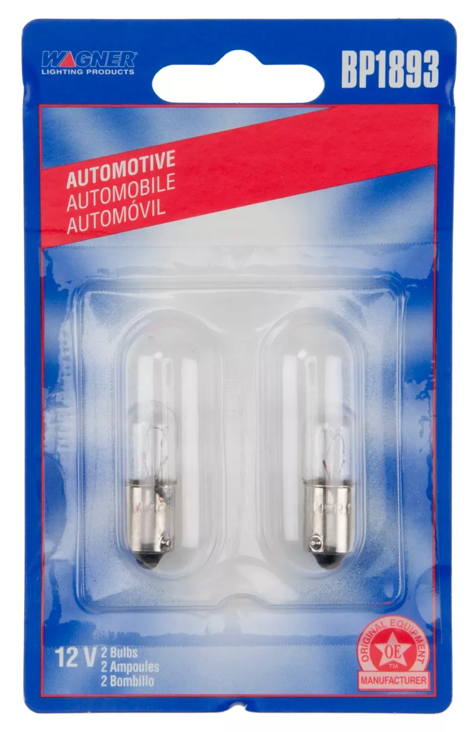Wagner Lighting Dome Light Bulb,Glove Box Light Bulb,Instrument Panel Light Bulb P/N:1893