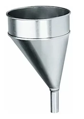 WirthCo 94465 Funnel King 6 Quart, 10" Offset Side Spout Funnel with Removable Brass Strainer Screen (Galvanized, Heavy Duty)