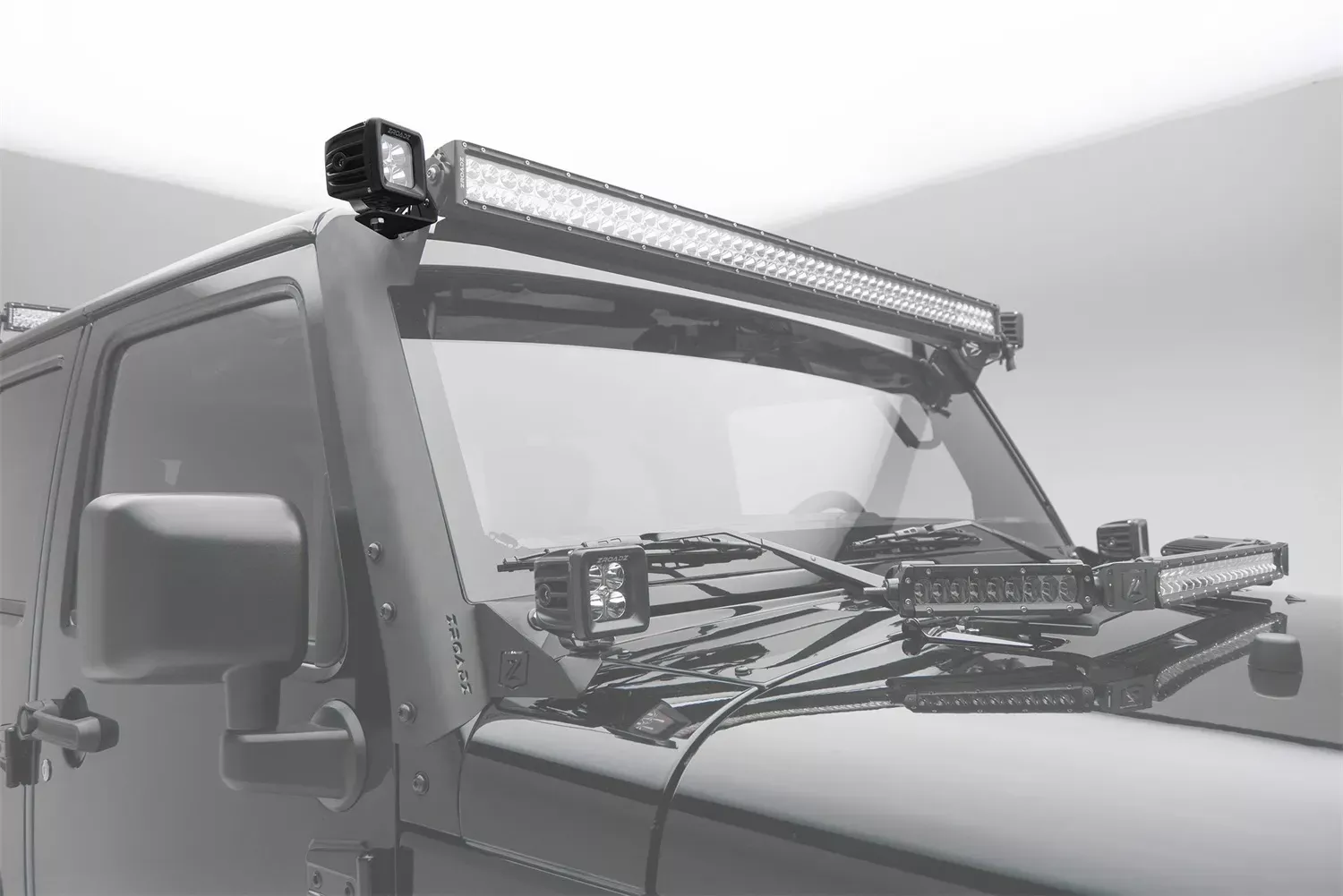 ZROADZ Off Road Products -ZROADZ Z334811 Front Roof LED Bracket Fits 07-18 Compatible with/Replacement for Wrangler (JK)
